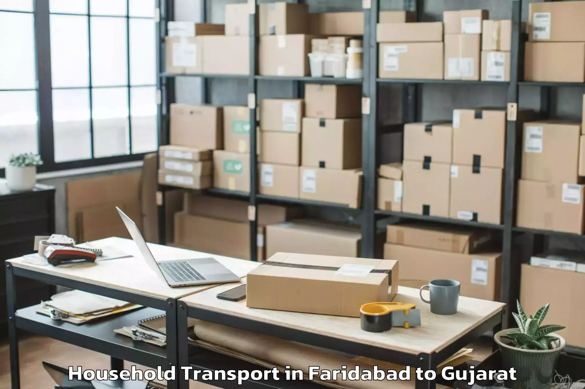 Affordable Faridabad to Khambhalia Household Transport